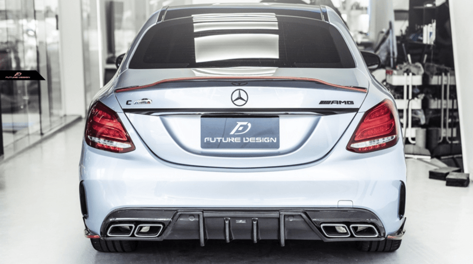 Future Design Carbon FD GT2 Carbon Fiber Rear Diffuser for W205 C300 C43 C63 AMG Package 2015-ON - Aero Carbon UK