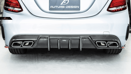 Future Design Carbon FD GT2 Carbon Fiber Rear Diffuser for W205 C300 C43 C63 AMG Package 2015-ON - Aero Carbon UK