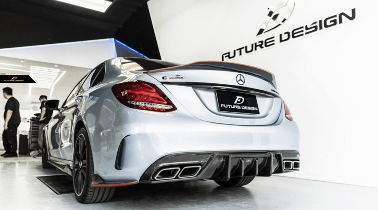 Future Design Carbon FD GT2 Carbon Fiber Rear Diffuser for W205 C300 C43 C63 AMG Package 2015-ON - Aero Carbon UK
