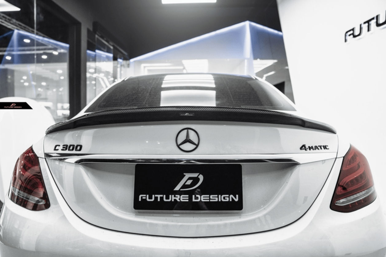 Future Design Carbon Fiber FD GT Rear Spoiler for Benz W205 2015-2020 C300 C43 C63 AMG Sedan 4 Door - Aero Carbon UK