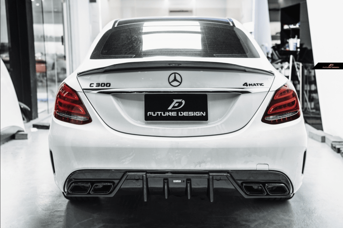 Future Design Carbon Fiber FD GT Rear Spoiler for Benz W205 2015-2020 C300 C43 C63 AMG Sedan 4 Door - Aero Carbon UK