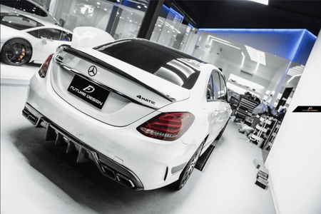 Future Design Carbon Fiber FD GT Rear Spoiler for Benz W205 2015-2020 C300 C43 C63 AMG Sedan 4 Door - Aero Carbon UK