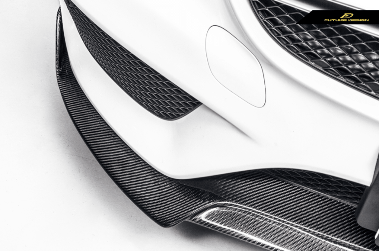 Future Design Carbon Fiber Front Lip B Style for Benz W205 C300 C43 2015-2018 - Aero Carbon UK