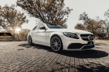 Future Design Carbon Fiber Front Lip PSM Style for W205 C63 AMG Sedan 2015-ON - Aero Carbon UK