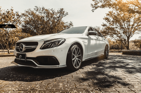 Future Design Carbon Fiber Front Lip PSM Style for W205 C63 AMG Sedan 2015-ON - Aero Carbon UK