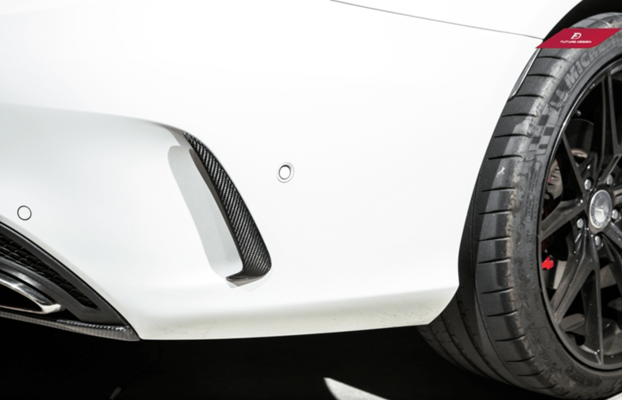 Future Design Carbon Fiber Rear Bumper Canards Valences Trim for W205 C300 C43 C63 AMG Sedan 2015-ON - Aero Carbon UK