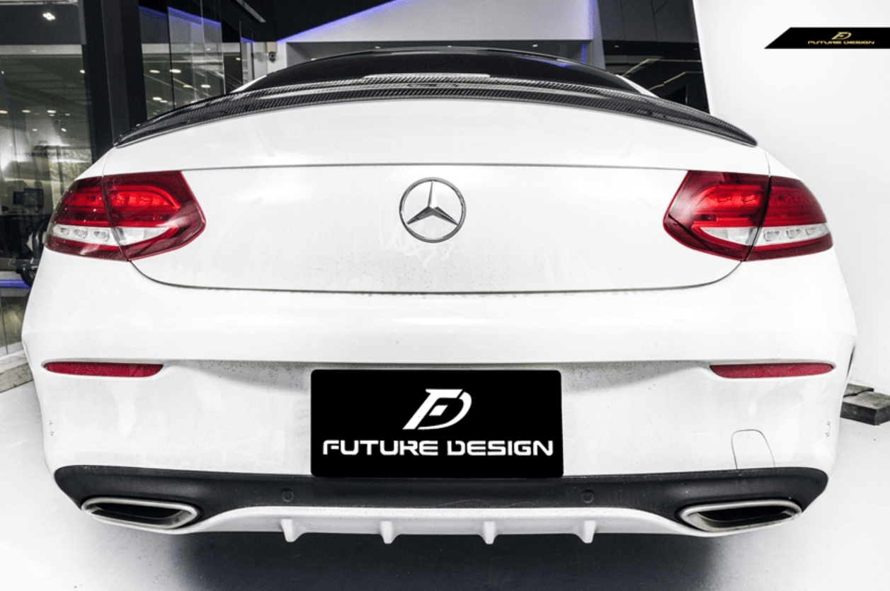 Future Design Carbon Fiber Rear Spoiler ED1 Style for Mercedes Benz 2015-ON W205 C300 C43 C63 AMG Coupe 2 Door - Aero Carbon UK