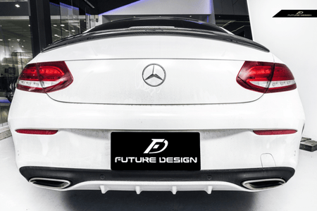 Future Design Carbon Fiber Rear Spoiler ED1 Style for Mercedes Benz 2015-ON W205 C300 C43 C63 AMG Coupe 2 Door - Aero Carbon UK