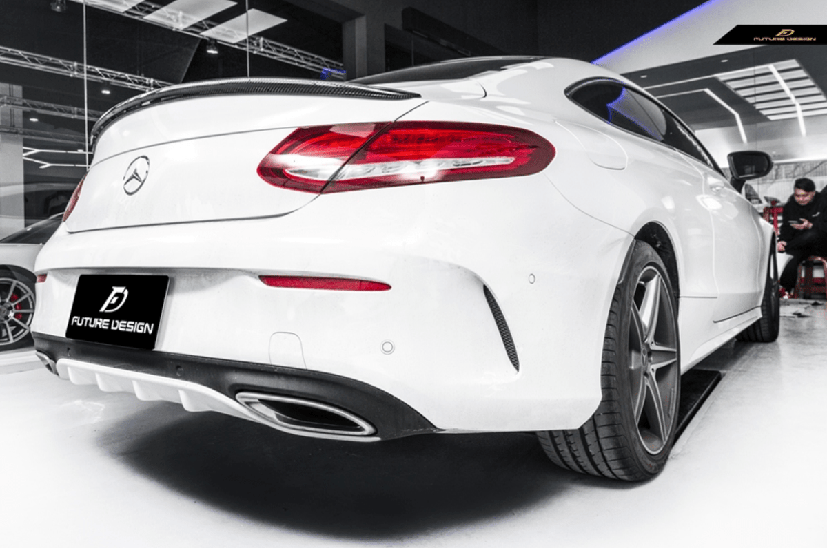 Future Design Carbon Fiber Rear Spoiler ED1 Style for Mercedes Benz 2015-ON W205 C300 C43 C63 AMG Coupe 2 Door - Aero Carbon UK