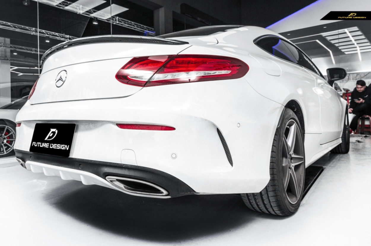 Future Design Carbon Fiber Rear Spoiler ED1 Style for Mercedes Benz 2015-ON W205 C300 C43 C63 AMG Coupe 2 Door - Aero Carbon UK