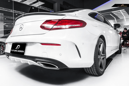 Future Design Carbon Fiber Rear Spoiler ED1 Style for Mercedes Benz 2015-ON W205 C300 C43 C63 AMG Coupe 2 Door - Aero Carbon UK