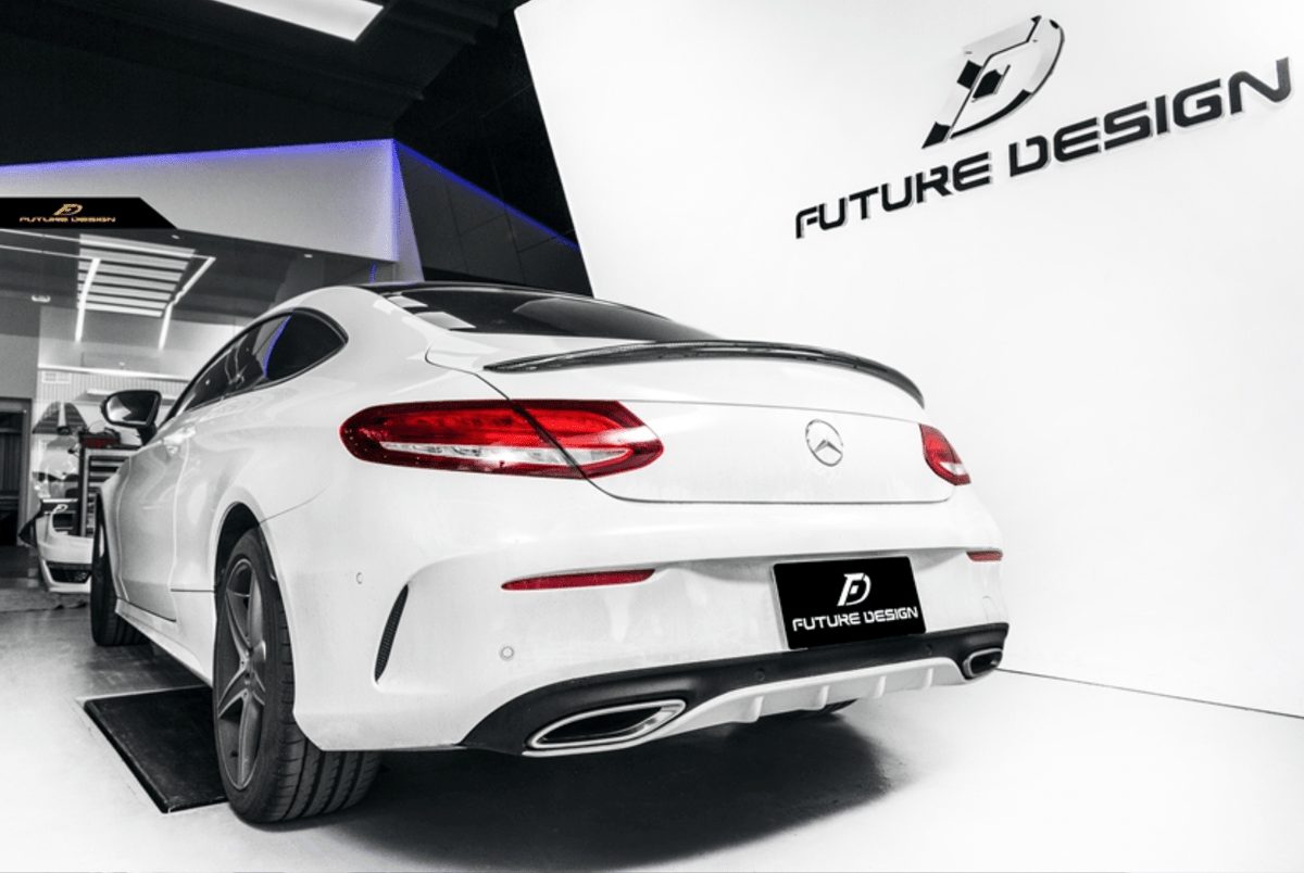 Future Design Carbon Fiber Rear Spoiler ED1 Style for Mercedes Benz 2015-ON W205 C300 C43 C63 AMG Coupe 2 Door - Aero Carbon UK