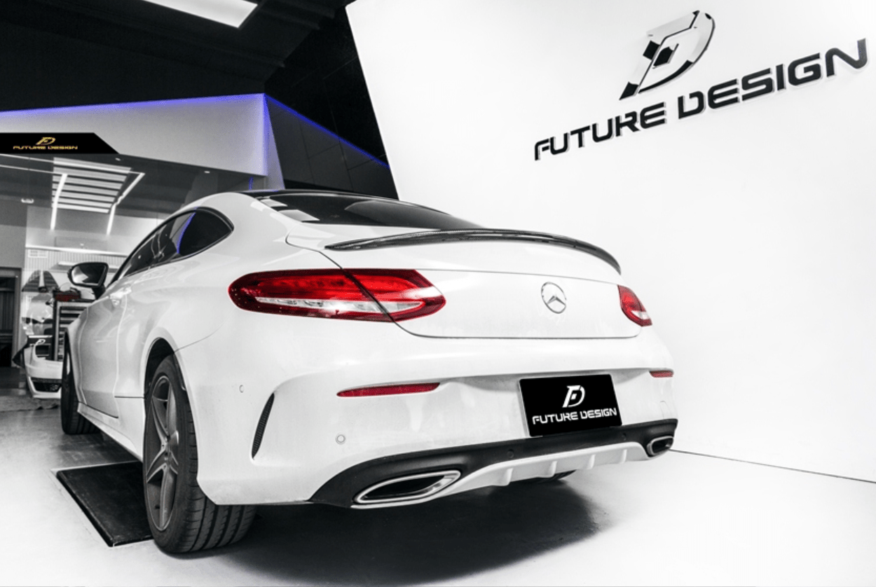Future Design Carbon Fiber Rear Spoiler ED1 Style for Mercedes Benz 2015-ON W205 C300 C43 C63 AMG Coupe 2 Door - Aero Carbon UK