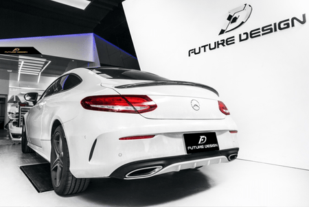 Future Design Carbon Fiber Rear Spoiler ED1 Style for Mercedes Benz 2015-ON W205 C300 C43 C63 AMG Coupe 2 Door - Aero Carbon UK