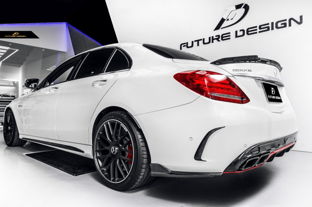 Future Design Carbon Fiber Rear Spoiler FD V1 for Mercedes Benz 2015-ON W205 C300 C43 C63 AMG Sedan 4 Door - Aero Carbon UK