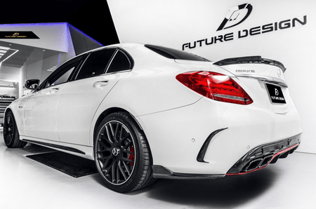 Future Design Carbon Fiber Rear Spoiler FD V1 for Mercedes Benz 2015-ON W205 C300 C43 C63 AMG Sedan 4 Door - Aero Carbon UK