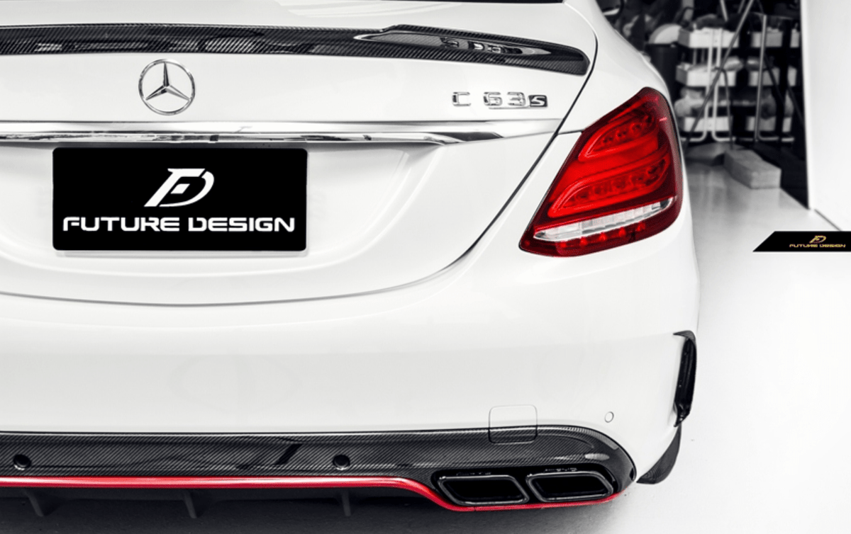 Future Design Carbon Fiber Rear Spoiler FD V1 for Mercedes Benz 2015-ON W205 C300 C43 C63 AMG Sedan 4 Door - Aero Carbon UK