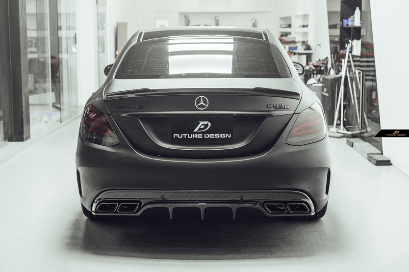 Future Design Carbon Fiber Rear Spoiler FD V1 for Mercedes Benz 2015-ON W205 C300 C43 C63 AMG Sedan 4 Door - Aero Carbon UK