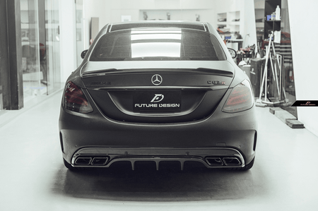 Future Design Carbon Fiber Rear Spoiler FD V1 for Mercedes Benz 2015-ON W205 C300 C43 C63 AMG Sedan 4 Door - Aero Carbon UK