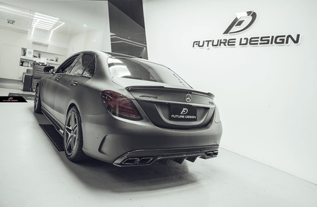 Future Design Carbon Fiber Rear Spoiler FD V1 for Mercedes Benz 2015-ON W205 C300 C43 C63 AMG Sedan 4 Door - Aero Carbon UK