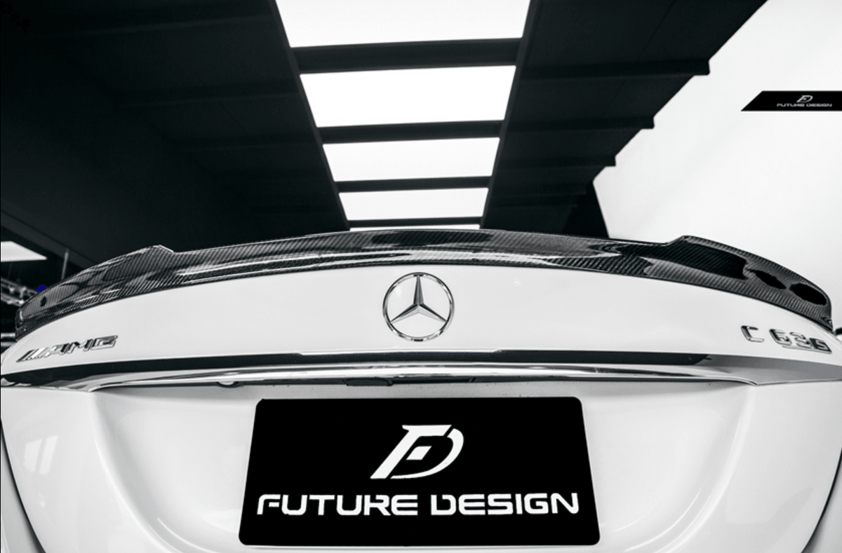 Future Design Carbon Fiber Rear Spoiler FD V1 for Mercedes Benz 2015-ON W205 C300 C43 C63 AMG Sedan 4 Door - Aero Carbon UK
