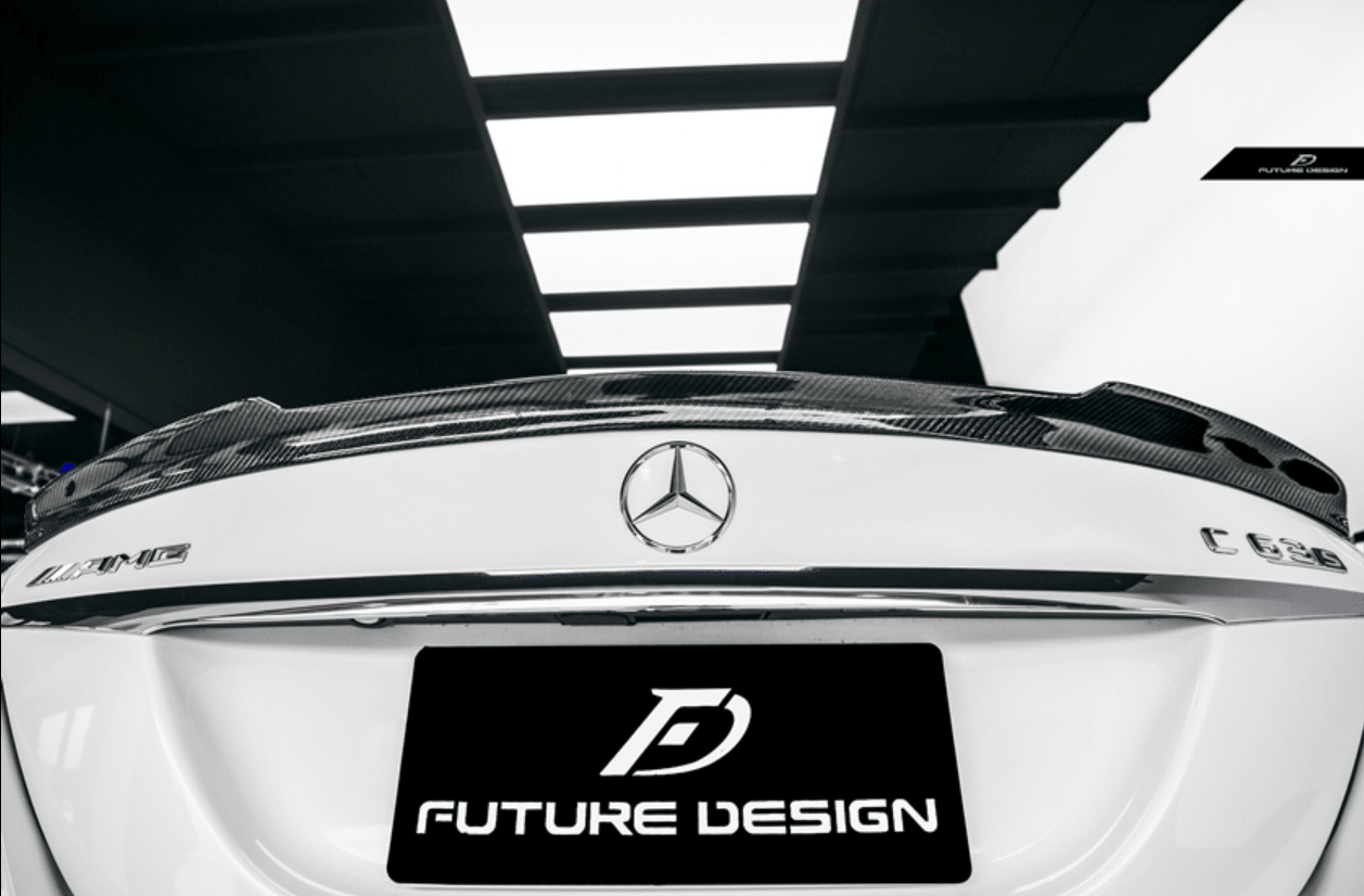 Future Design Carbon Fiber Rear Spoiler FD V1 for Mercedes Benz 2015-ON W205 C300 C43 C63 AMG Sedan 4 Door - Aero Carbon UK