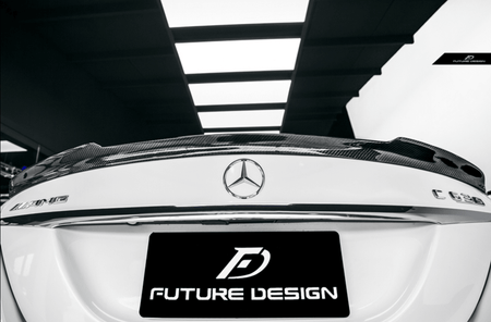 Future Design Carbon Fiber Rear Spoiler FD V1 for Mercedes Benz 2015-ON W205 C300 C43 C63 AMG Sedan 4 Door - Aero Carbon UK