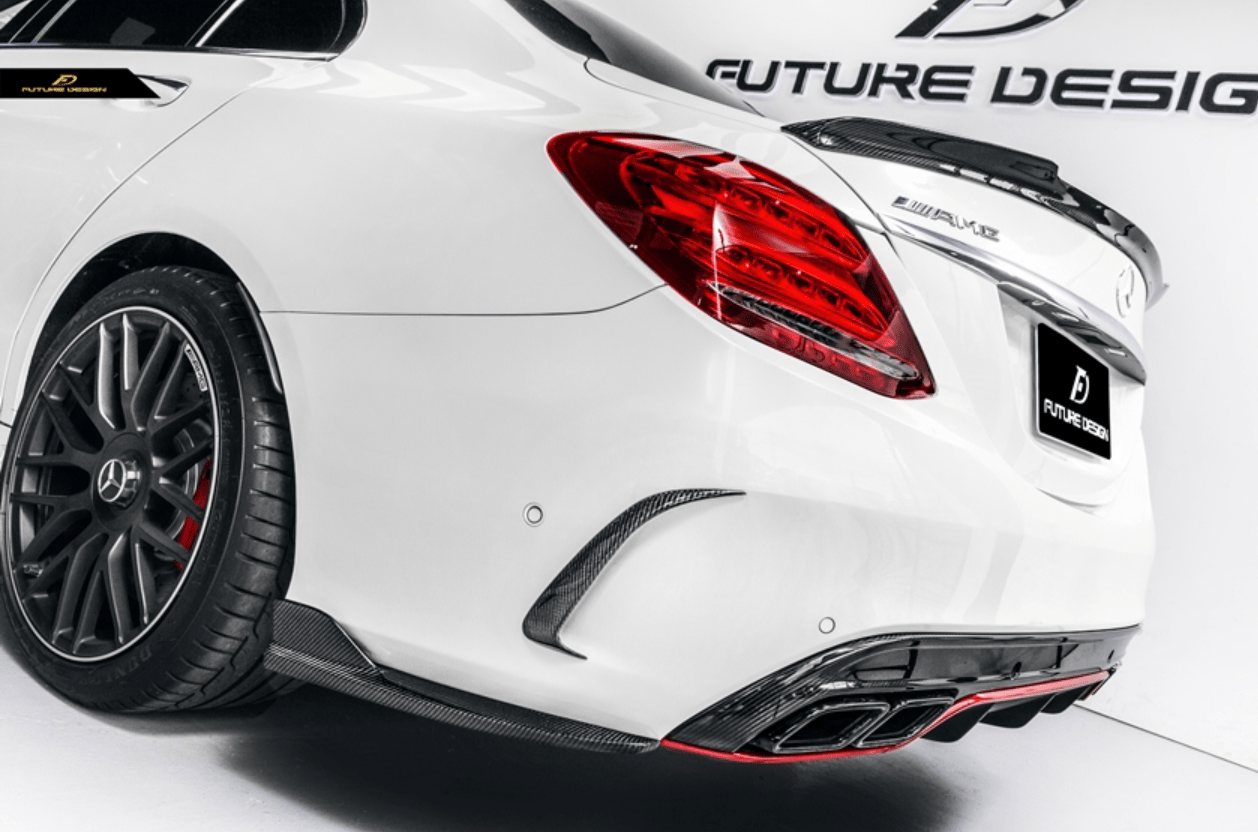 Future Design Carbon Fiber Rear Spoiler FD V1 for Mercedes Benz 2015-ON W205 C300 C43 C63 AMG Sedan 4 Door - Aero Carbon UK