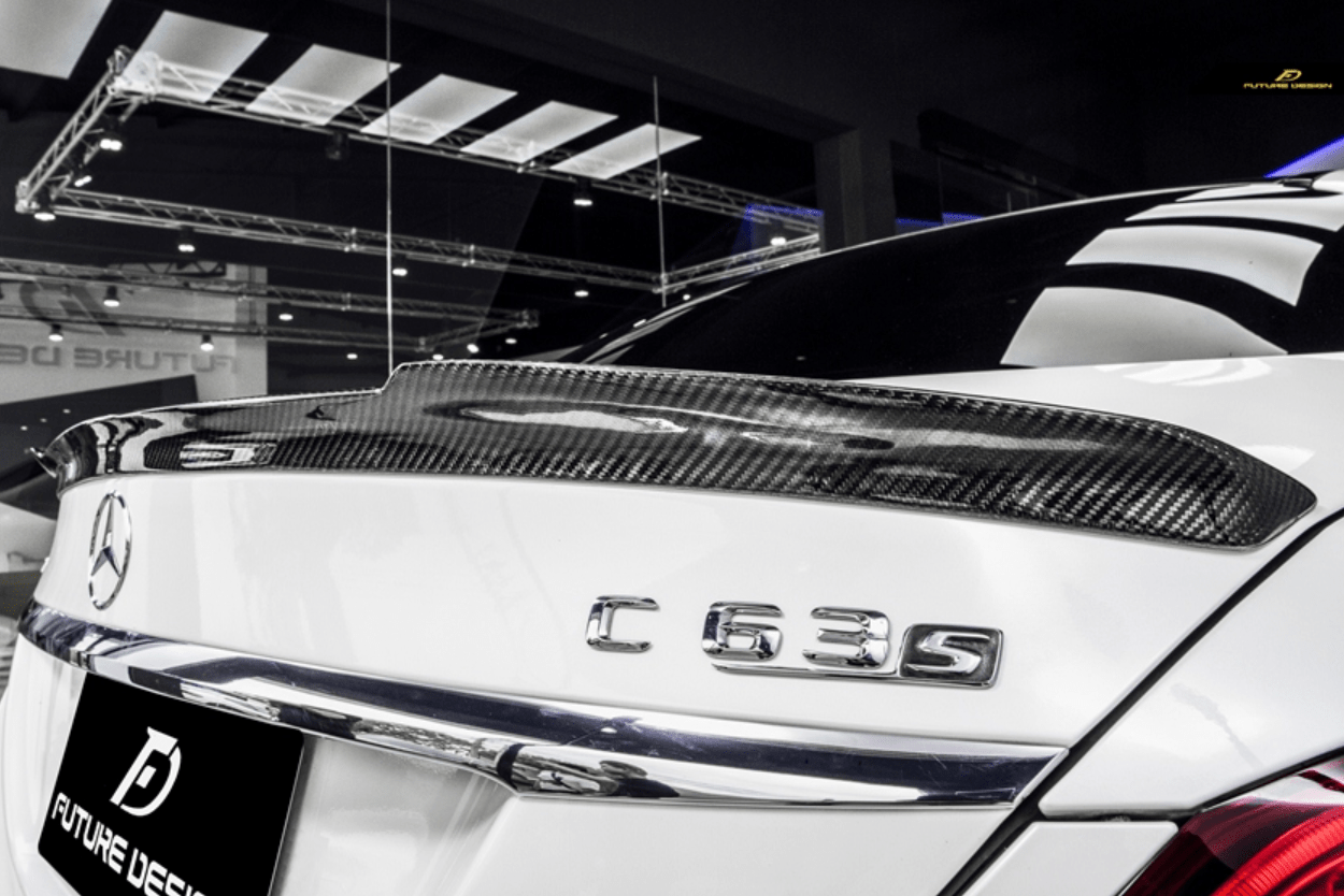 Future Design Carbon Fiber Rear Spoiler FD V1 for Mercedes Benz 2015-ON W205 C300 C43 C63 AMG Sedan 4 Door - Aero Carbon UK