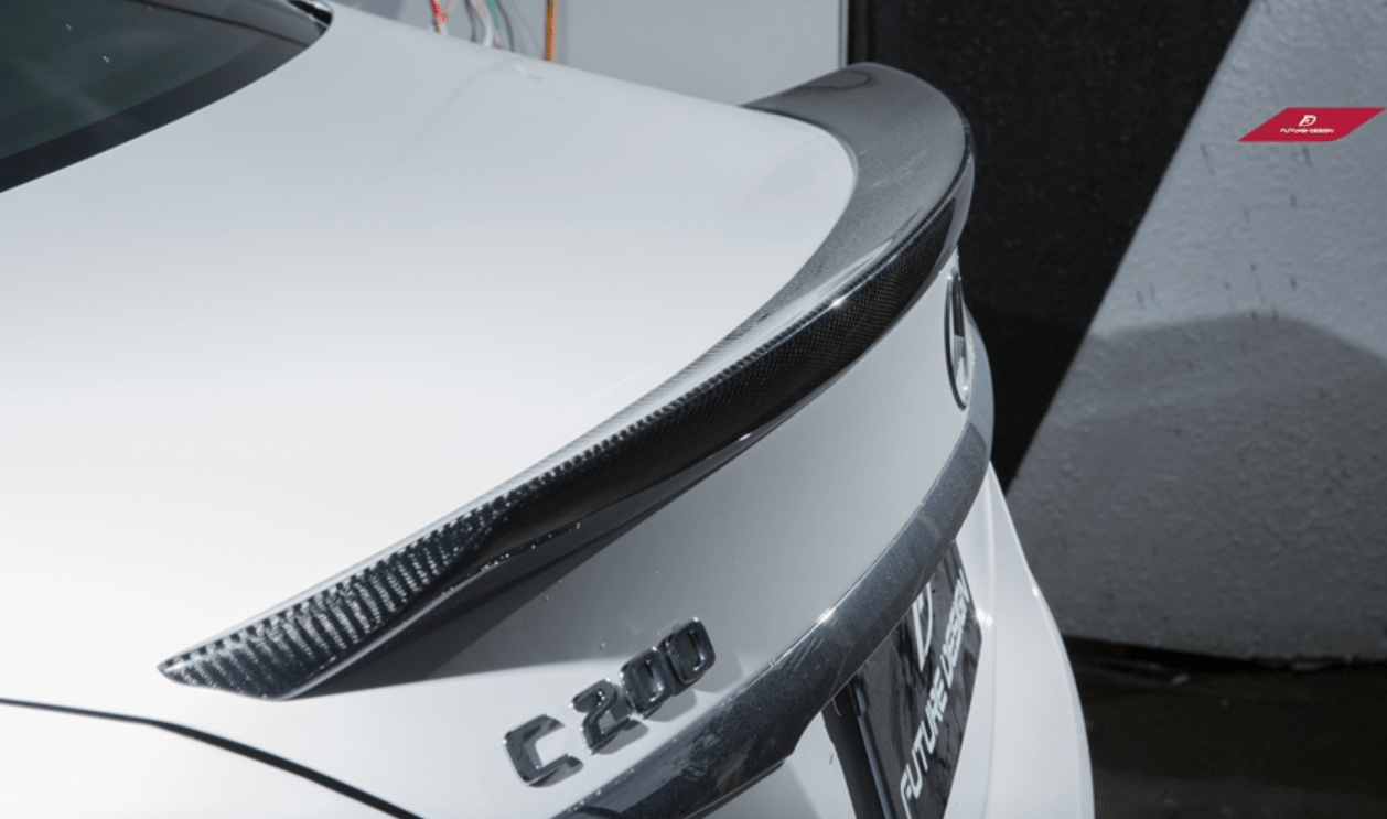 Future Design Carbon Fiber Rear Spoiler MO Style for Benz W205 2015-2020 C300 C43 C63 AMG Sedan 4 Door - Aero Carbon UK