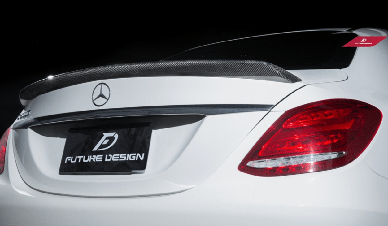 Future Design Carbon Fiber Rear Spoiler MO Style for Benz W205 2015-2020 C300 C43 C63 AMG Sedan 4 Door - Aero Carbon UK