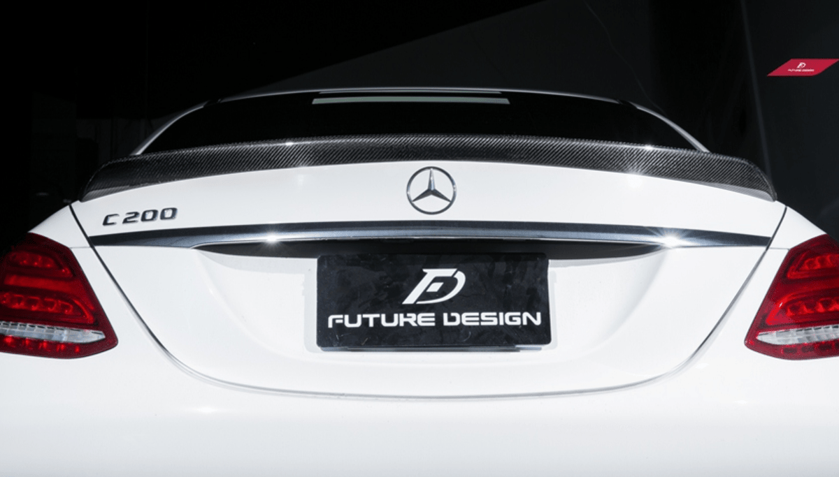 Future Design Carbon Fiber Rear Spoiler MO Style for Benz W205 2015-2020 C300 C43 C63 AMG Sedan 4 Door - Aero Carbon UK