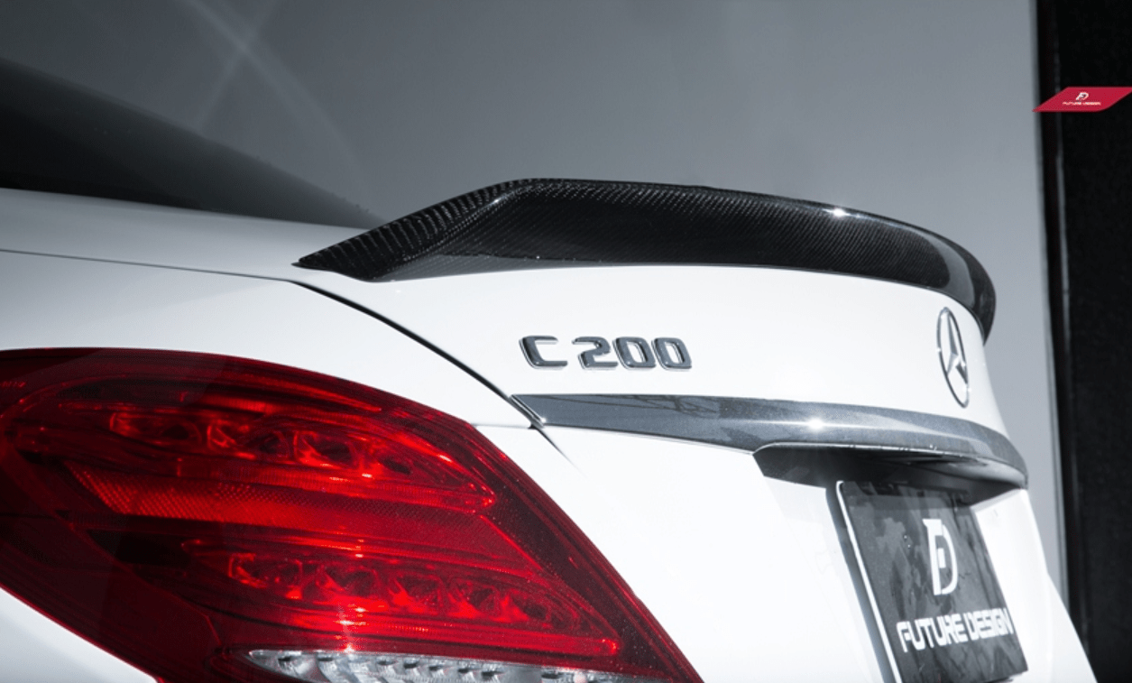Future Design Carbon Fiber Rear Spoiler MO Style for Benz W205 2015-2020 C300 C43 C63 AMG Sedan 4 Door - Aero Carbon UK
