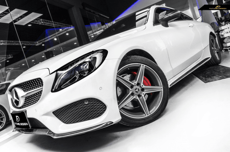 Future Design Carbon Fiber Side Flares Cover for Mercedes Benz W205 2015-2020 C300 C43 C63 AMG Coupe 2 Door Sedan - Aero Carbon UK