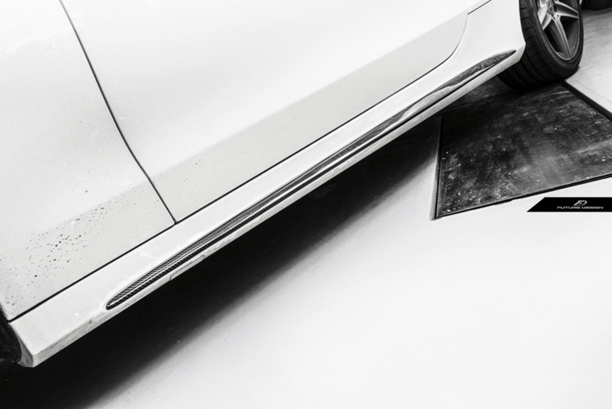 Future Design Carbon Fiber Side Flares Cover for Mercedes Benz W205 2015-2020 C300 C43 C63 AMG Coupe 2 Door Sedan - Aero Carbon UK