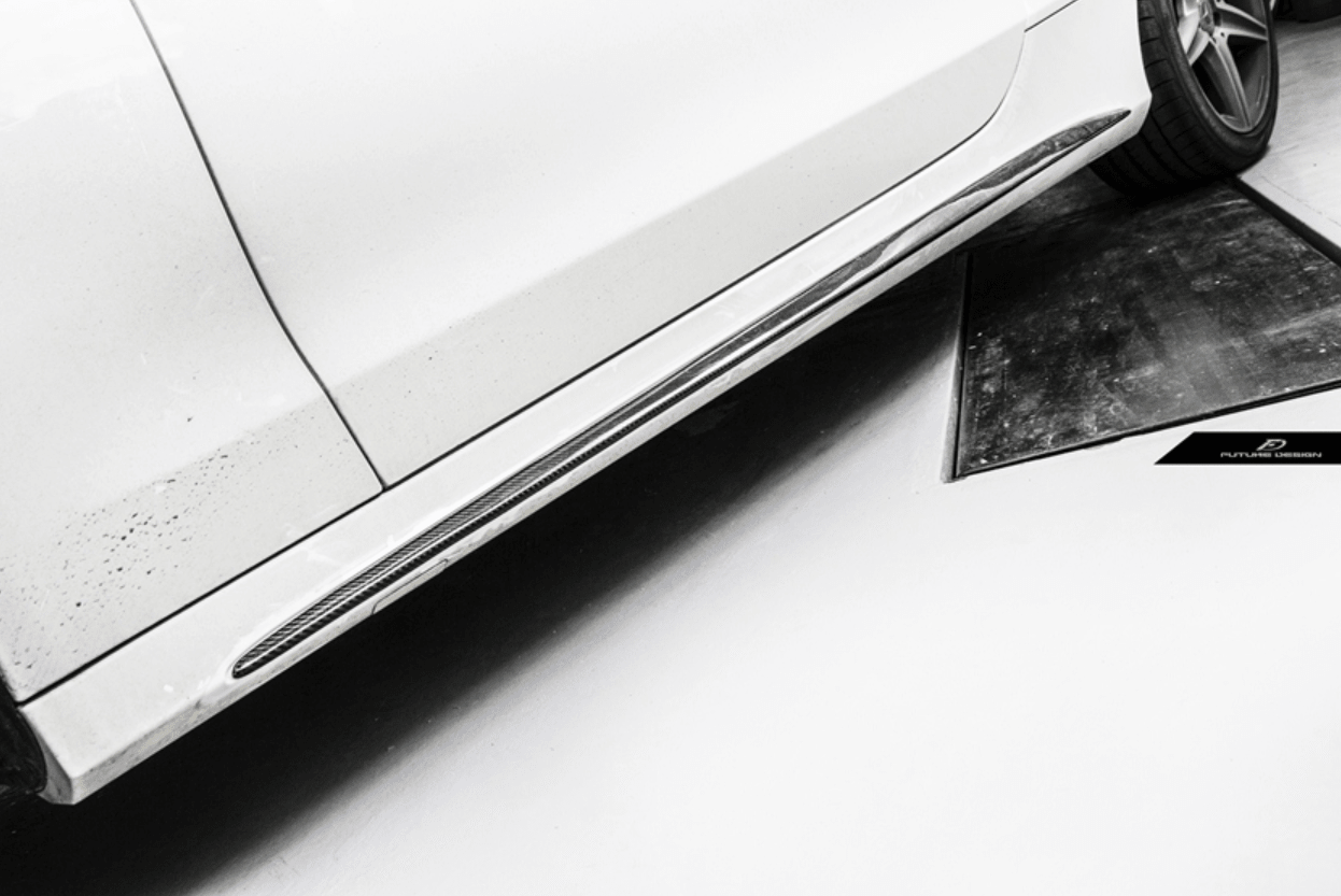 Future Design Carbon Fiber Side Flares Cover for Mercedes Benz W205 2015-2020 C300 C43 C63 AMG Coupe 2 Door Sedan - Aero Carbon UK