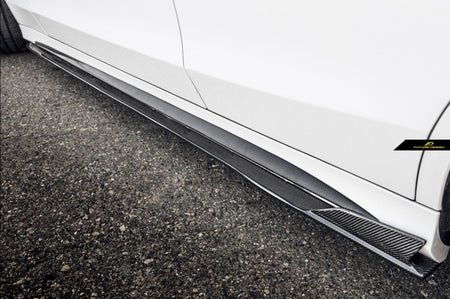 Future Design Carbon Fiber Side Skirts GT Style for Mercedes Benz W205 2015-ON C300 C43 C63 AMG Coupe 2 Door Sedan 4 Door - Aero Carbon UK