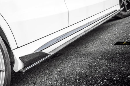 Future Design Carbon Fiber Side Skirts GT Style for Mercedes Benz W205 2015-ON C300 C43 C63 AMG Coupe 2 Door Sedan 4 Door - Aero Carbon UK