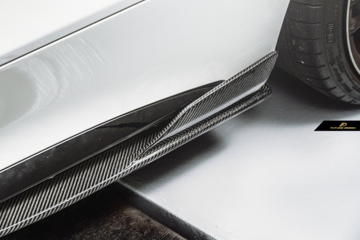 Future Design Carbon Fiber Side Skirts GT Style for Mercedes Benz W205 2015-ON C300 C43 C63 AMG Coupe 2 Door Sedan 4 Door - Aero Carbon UK