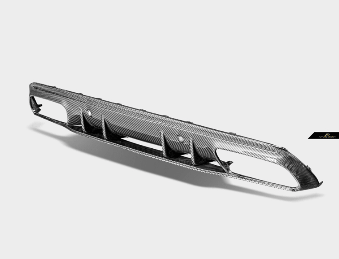 Future Design ED1 Carbon Fiber Rear Diffuser For Mercedes Benz W205 C300 C450 C43 AMG 2015-2020 Sedan - Aero Carbon UK