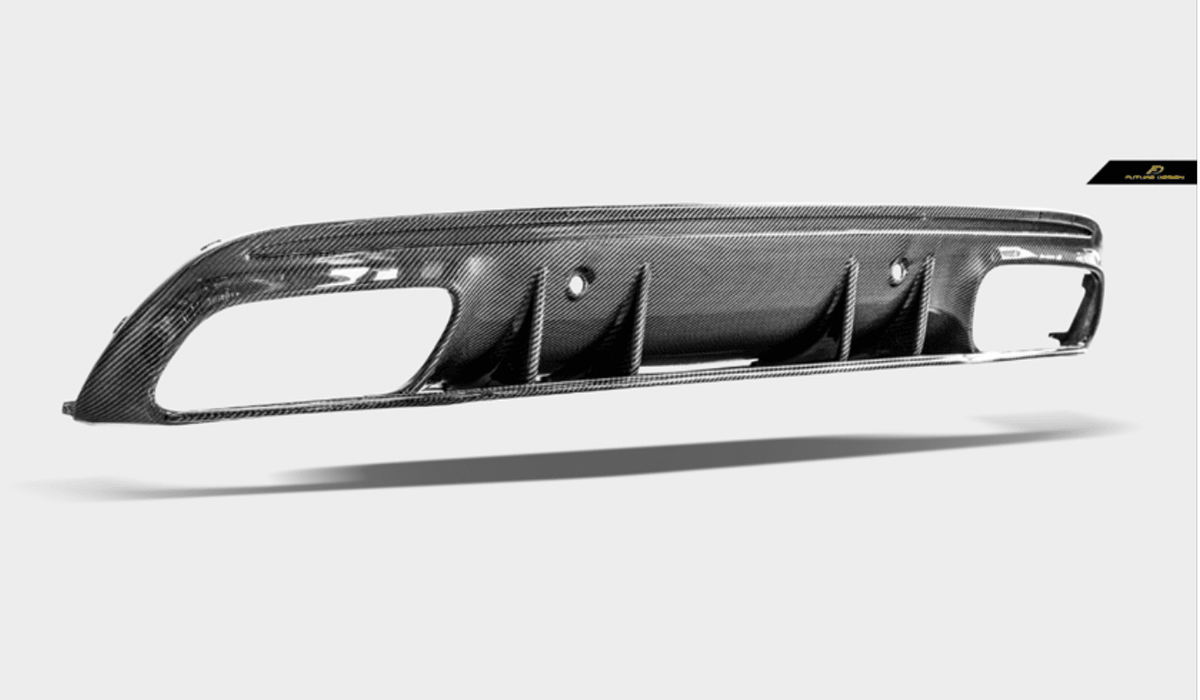 Future Design ED1 Carbon Fiber Rear Diffuser For Mercedes Benz W205 C300 C450 C43 AMG 2015-2020 Sedan - Aero Carbon UK