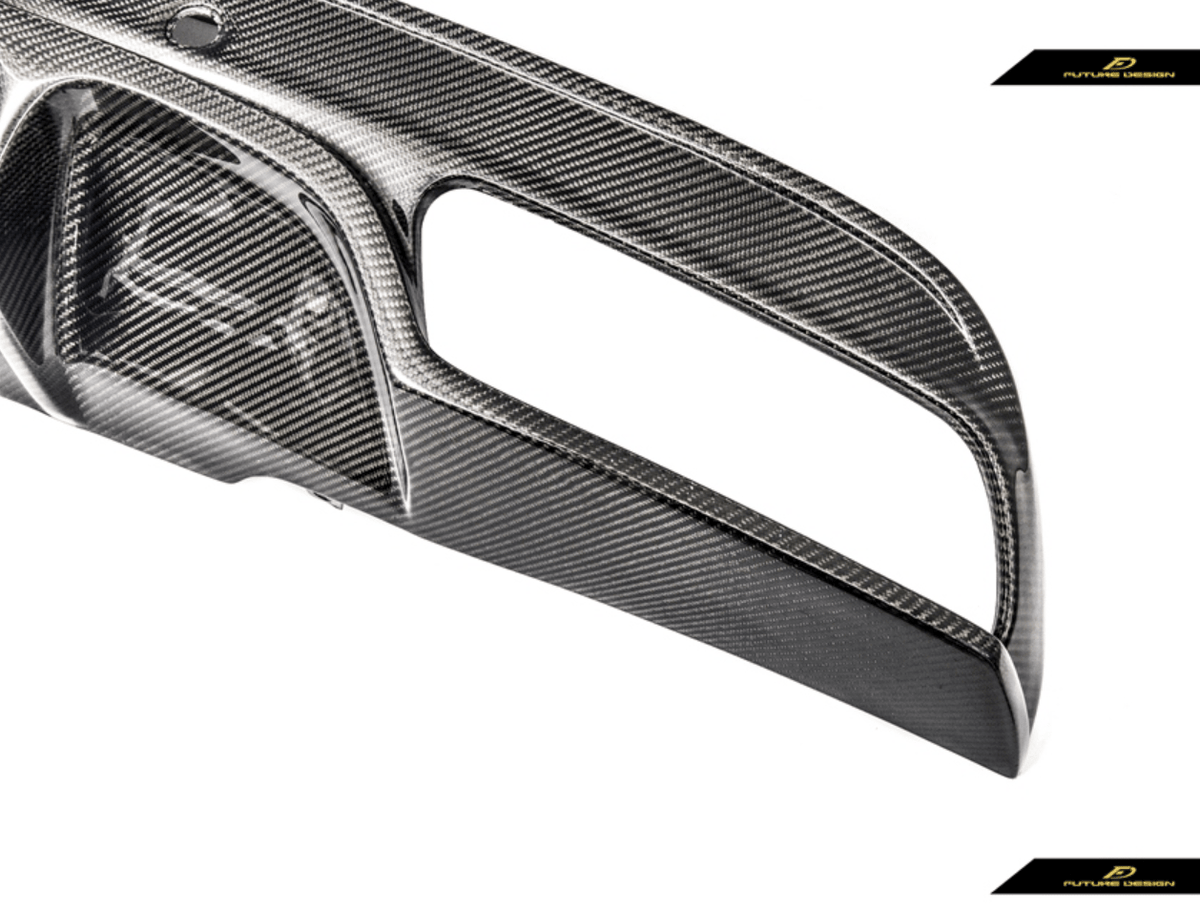 Future Design FD GT Carbon Fiber Rear Diffuser for W205 AMG Sport Package / C63 AMG Sedan 2015-ON - Aero Carbon UK