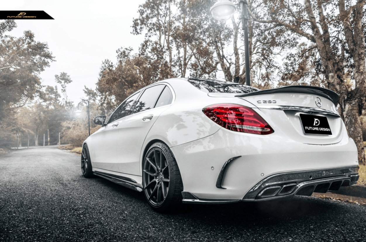 Future Design FD GT Carbon Fiber Rear Diffuser for W205 AMG Sport Package / C63 AMG Sedan 2015-ON - Aero Carbon UK