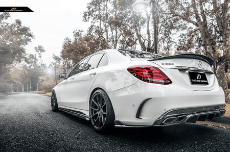 Future Design FD GT Carbon Fiber Rear Diffuser for W205 AMG Sport Package / C63 AMG Sedan 2015-ON - Aero Carbon UK