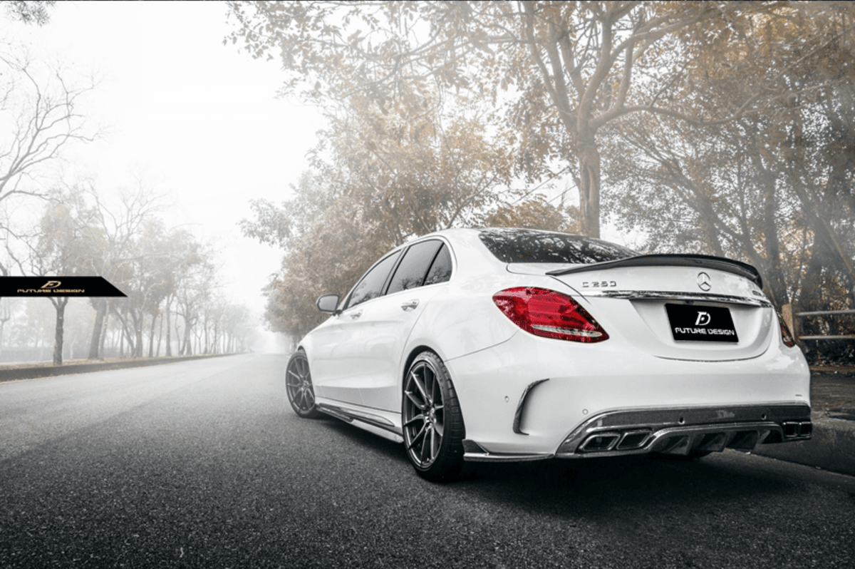 Future Design FD GT Carbon Fiber Rear Diffuser for W205 AMG Sport Package / C63 AMG Sedan 2015-ON - Aero Carbon UK