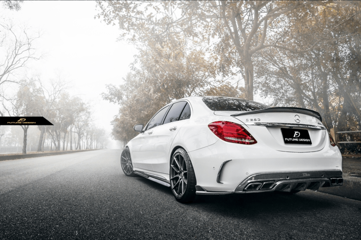 Future Design FD GT Carbon Fiber Rear Diffuser for W205 AMG Sport Package / C63 AMG Sedan 2015-ON - Aero Carbon UK