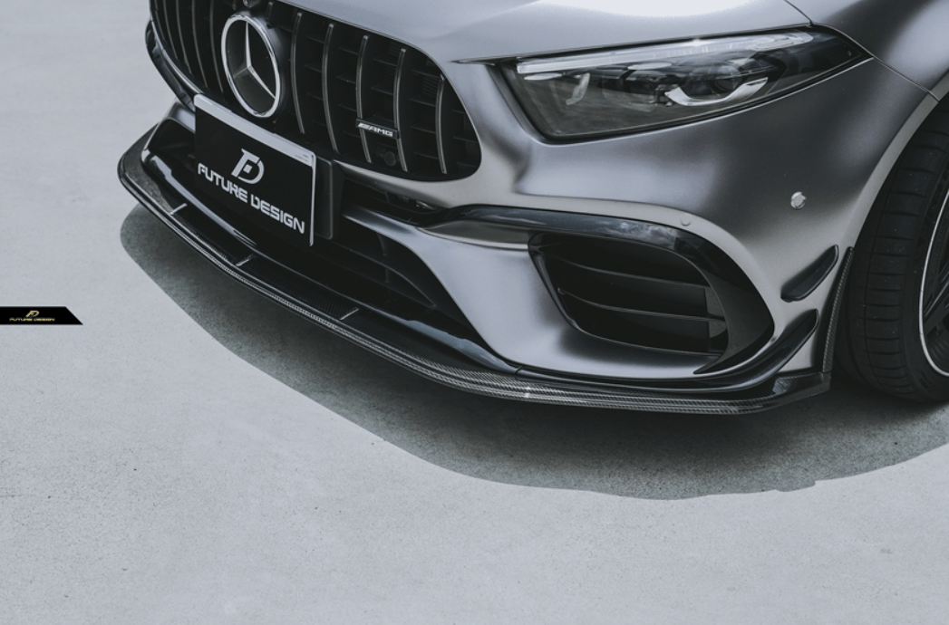 FUTURE DESIGN - MERCEDES BENZ A CLASS A45 W177 CARBON FIBER FRONT LIP - Aero Carbon UK