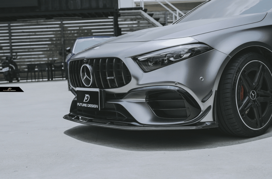 FUTURE DESIGN - MERCEDES BENZ A CLASS A45 W177 CARBON FIBER FRONT LIP - Aero Carbon UK
