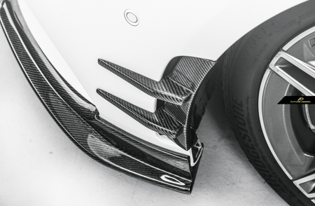 FUTURE DESIGN - MERCEDES BENZ A CLASS W177 CARBON FIBER FRONT BUMPER INSERTS AND CANARDS - Aero Carbon UK