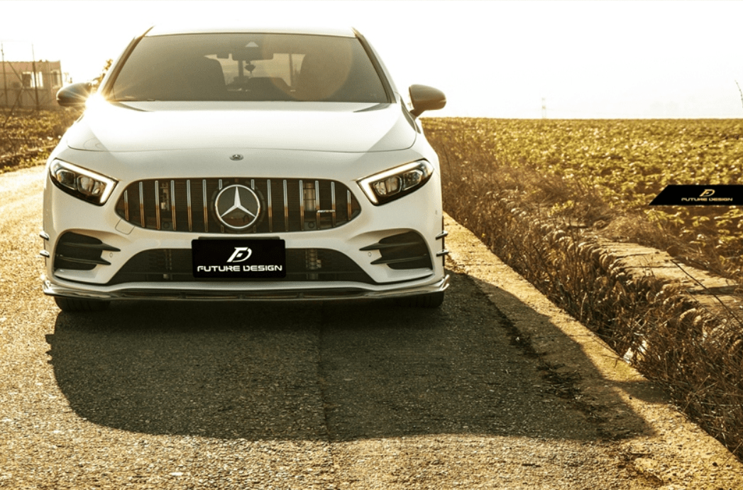 FUTURE DESIGN - MERCEDES BENZ A CLASS W177 CARBON FIBER FRONT LIP V2 - Aero Carbon UK